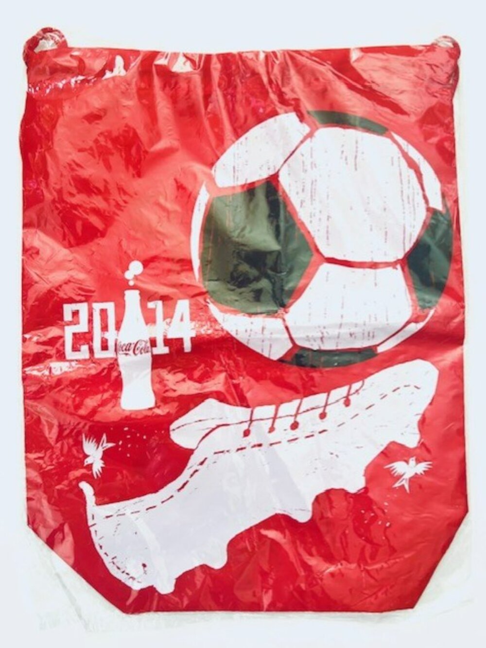 FIFA World Cup 2014 Coca Cola Soccer Drawstring Backpack Bag - NEW